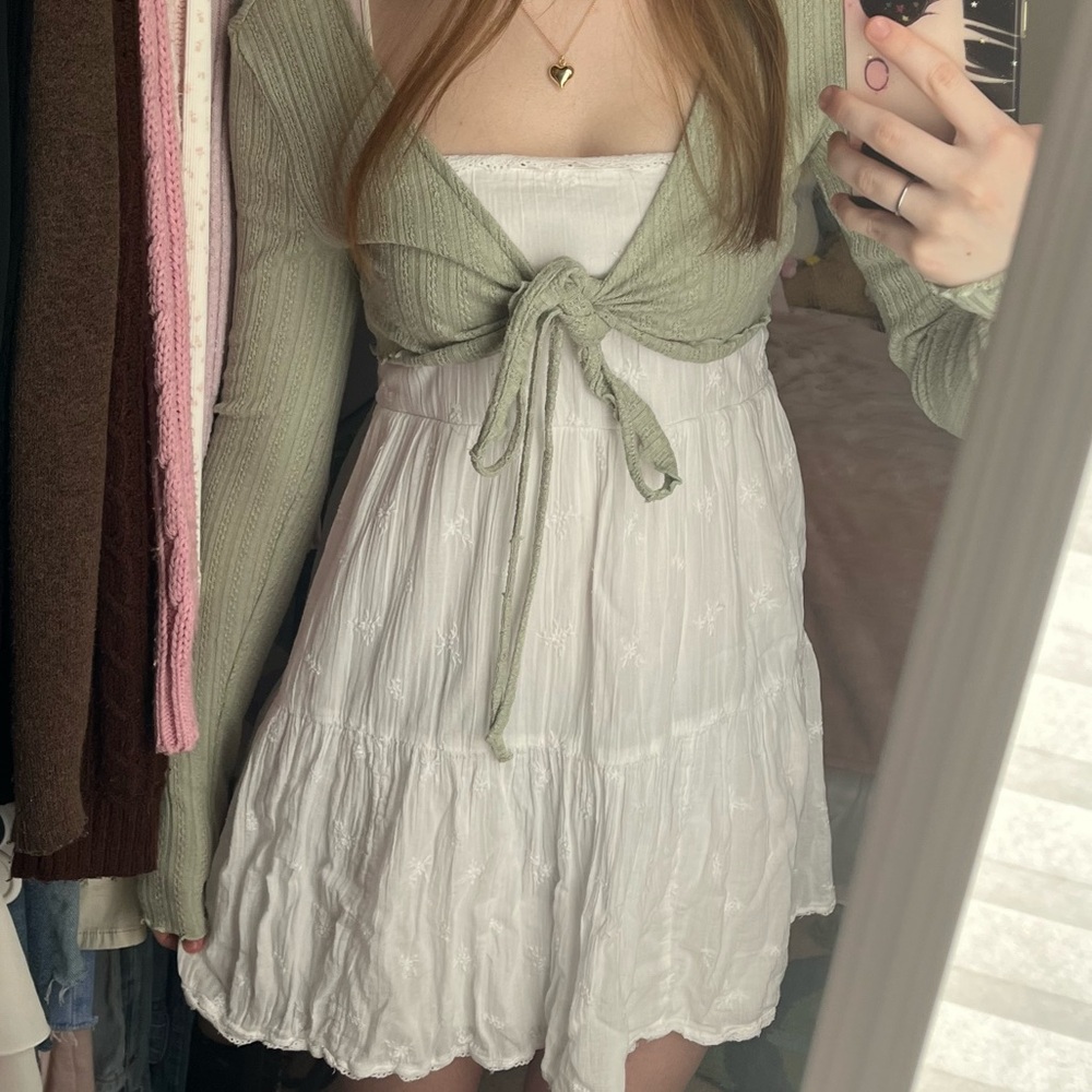 American eagle White Floral Lace Mini Deess